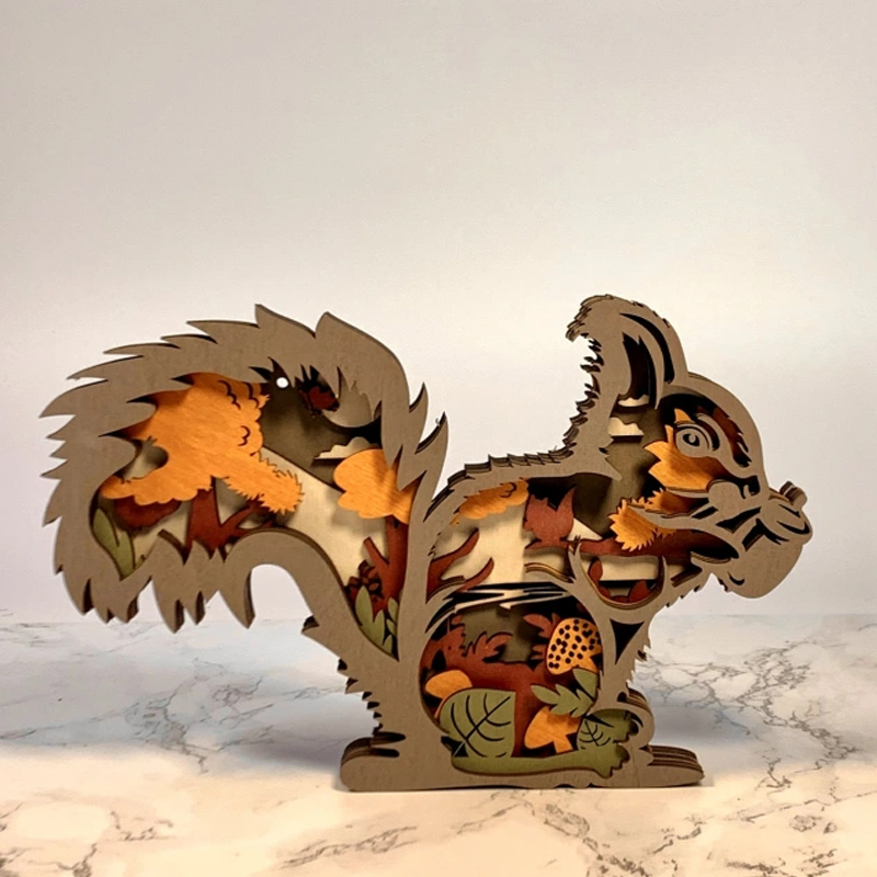 3D木製の動物の装飾品